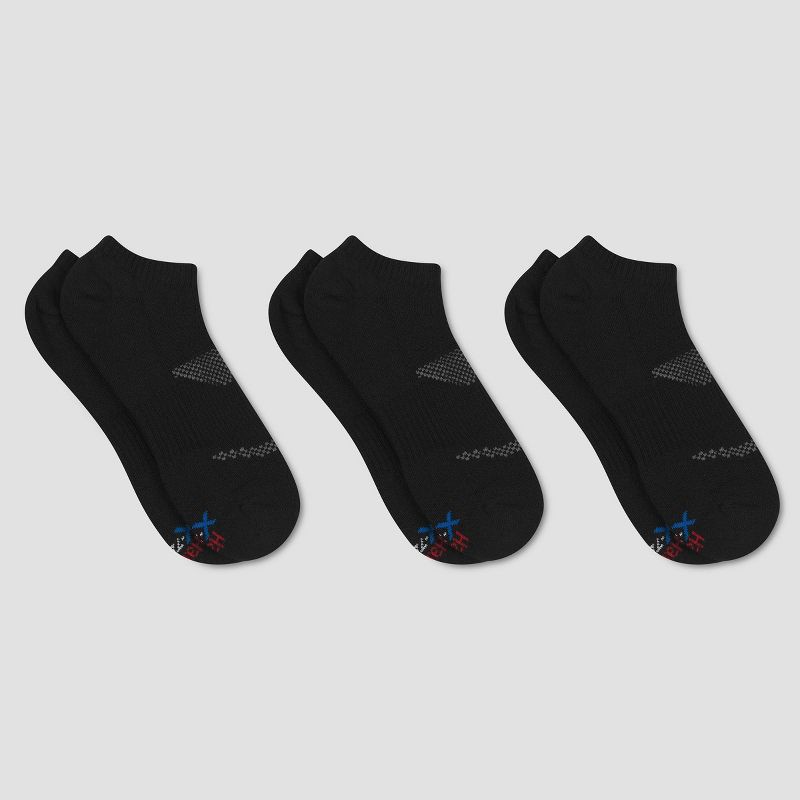 slide 2 of 3, Men's Hanes Premium Performance Power Cool No Show Socks 3pk - Black 6-12, 3 ct