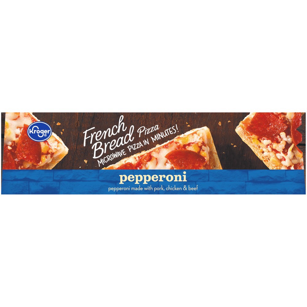 slide 3 of 7, Kroger Pepperoni French Bread Pizza, 30 oz