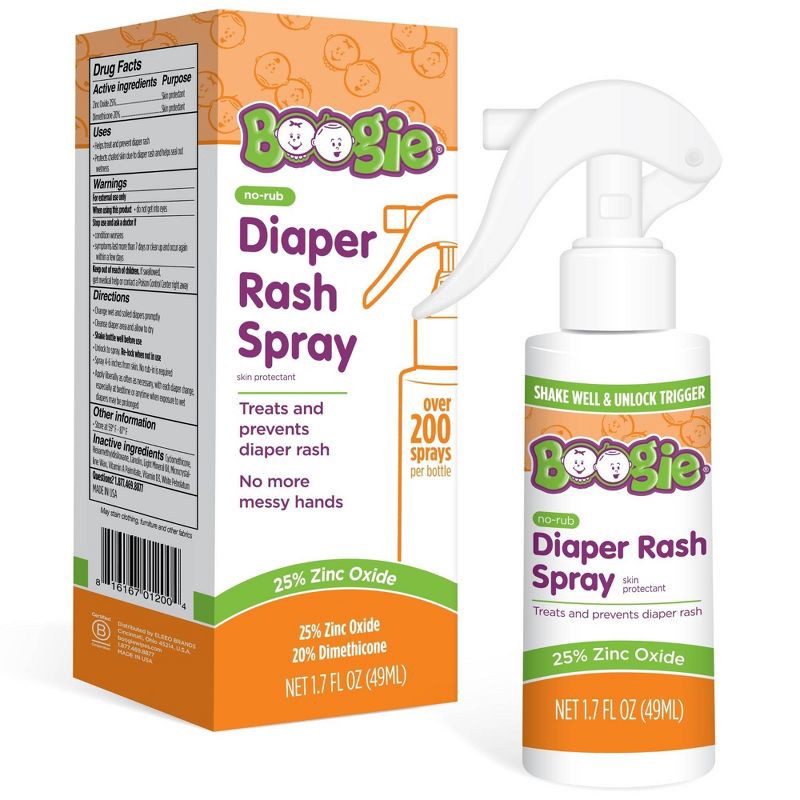 slide 1 of 12, Boogie Wipes Diaper Rash Spray - 1.7 fl oz, 1.7 fl oz