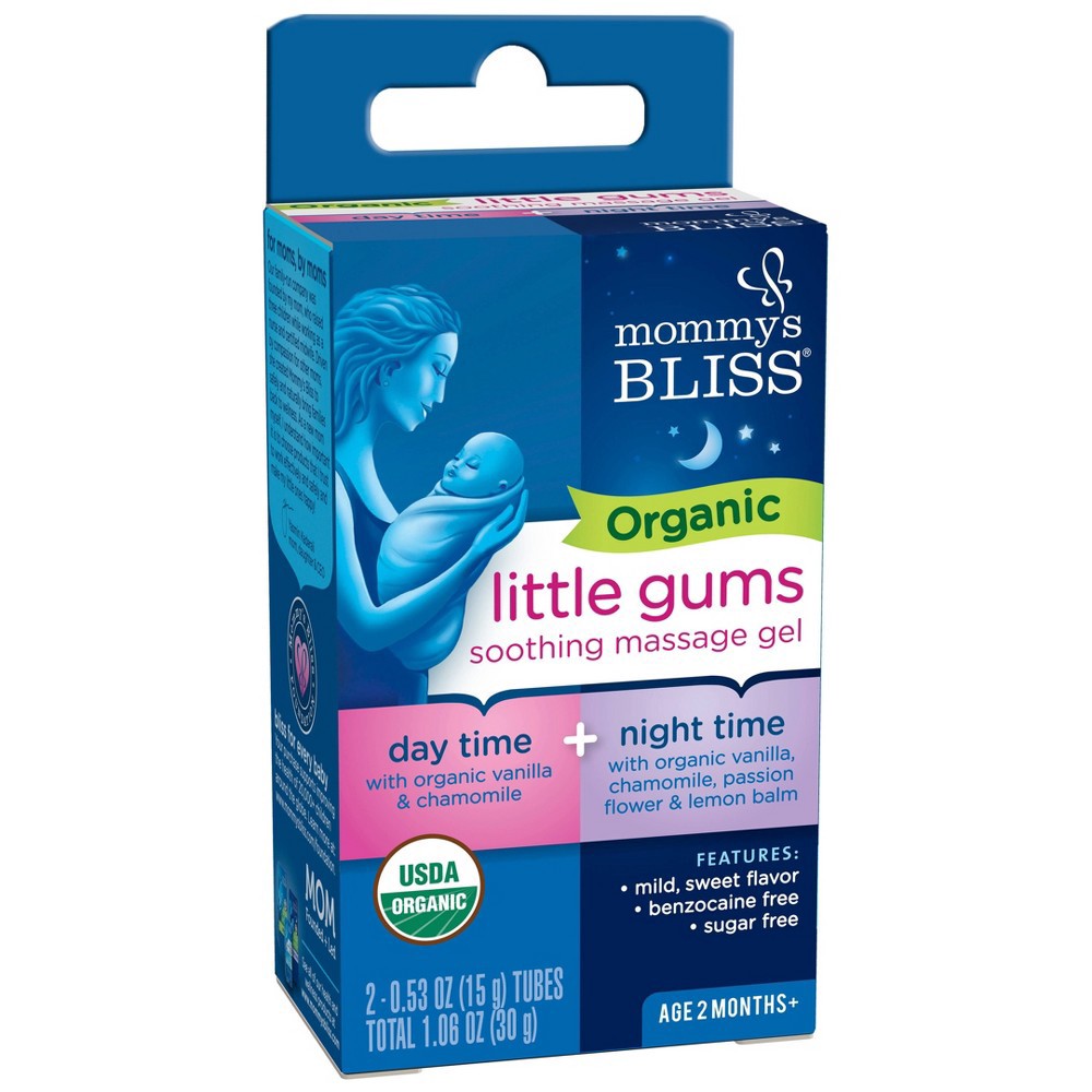 slide 4 of 8, Mommy's Bliss Organic Little Gums Soothing Massage Gel Day & Night Combo - 2ct/1.06oz, 2 ct, 1.06 oz