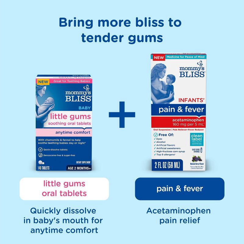 slide 8 of 9, Mommy's Bliss Organic Little Gums Soothing Massage Gel Day & Night Combo - 2ct/1.06oz, 2 ct, 1.06 oz