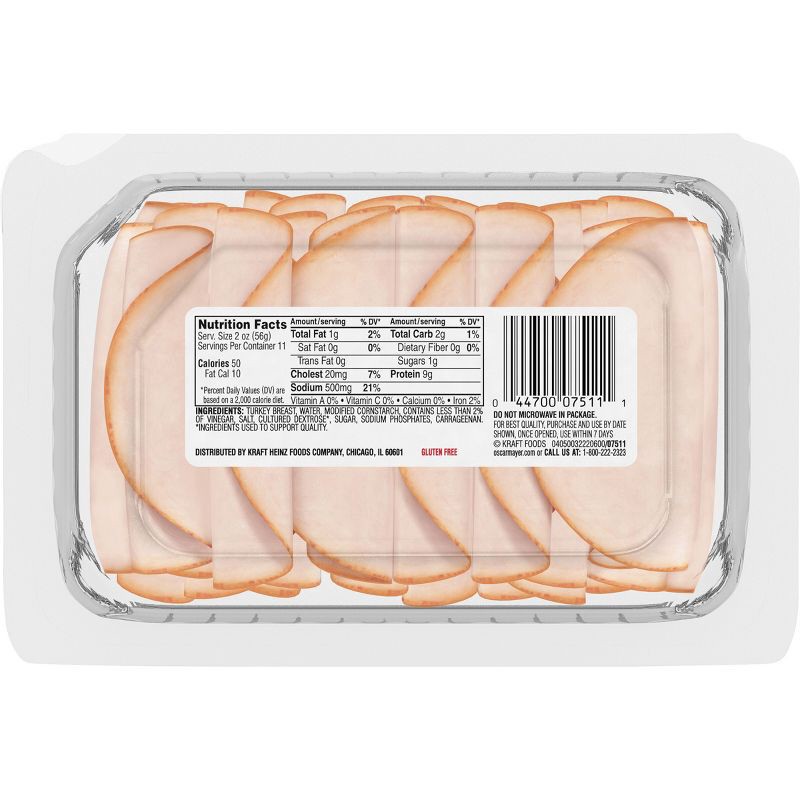 slide 2 of 10, Oscar Mayer Deli Fresh Smoked Turkey Breast Sliced Lunch Meat Mega Pack - 22oz, 22 oz