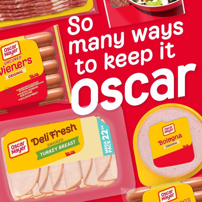 slide 8 of 10, Oscar Mayer Deli Fresh Smoked Turkey Breast Sliced Lunch Meat Mega Pack - 22oz, 22 oz