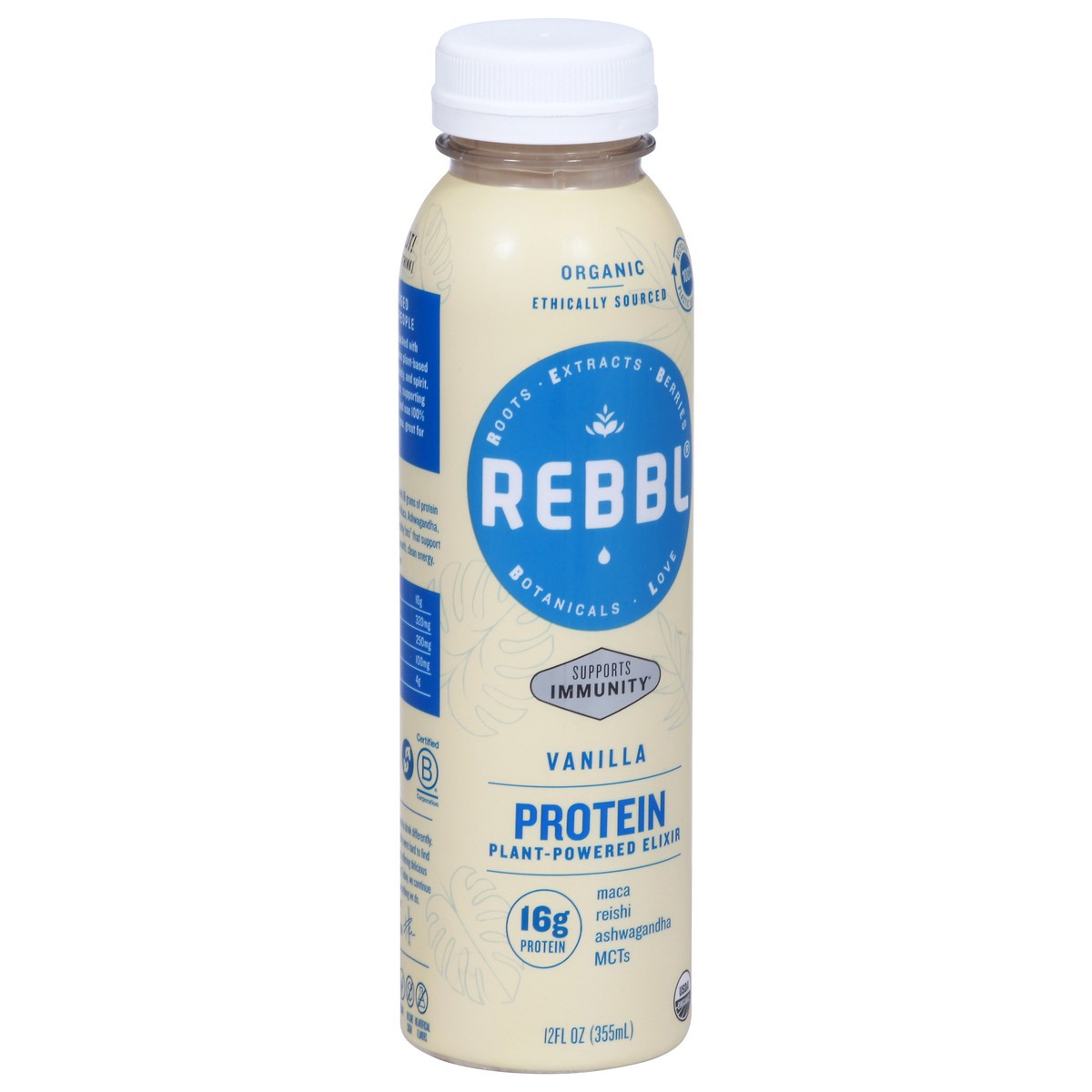 slide 2 of 9, REBBL Organic Vanilla Protein Elixir 12 fl oz, 12 fl oz