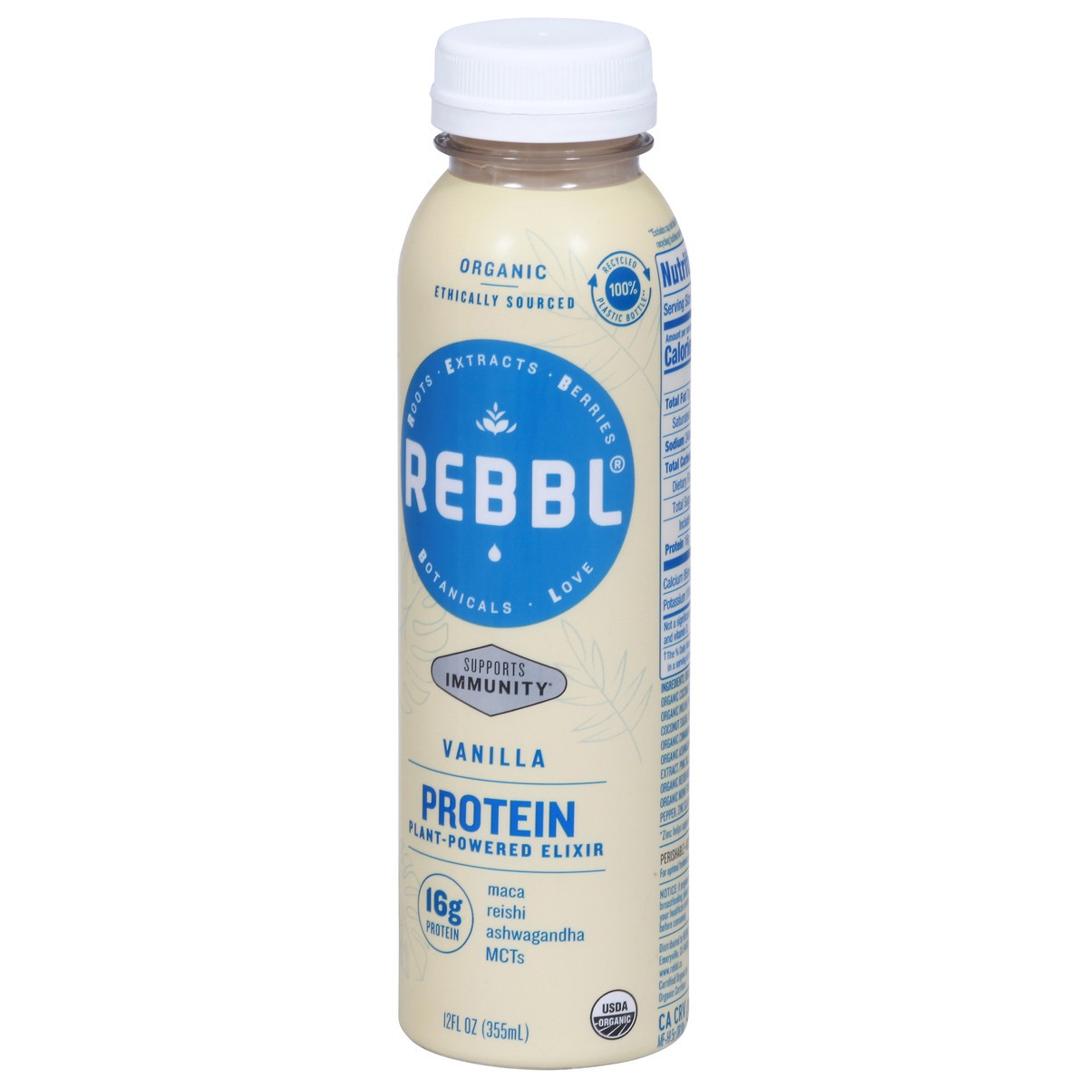 slide 3 of 9, REBBL Organic Vanilla Protein Elixir 12 fl oz, 12 fl oz