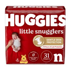 Huggies Little Snugglers Baby Diapers, Size Newborn (up to 10 lbs), 31 Ct