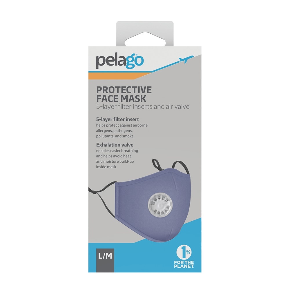 slide 1 of 1, Pelago Protective Face Mask - Blue, m/l