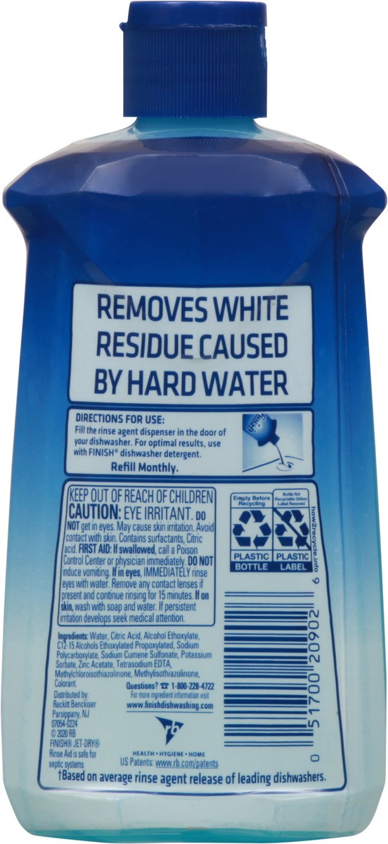 slide 5 of 9, Finish Jet-Dry Hardwater Protection Rinse Aid, 8.45 oz, Dishwasher Rinse Agent and Drying Agent, 8.45 oz