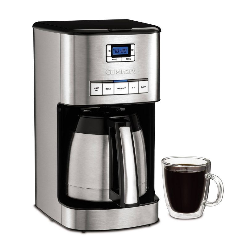 slide 2 of 4, Cuisinart 12-Cup Programmable Coffeemaker - Stainless Steel - DCC-3850TG: Thermal Carafe, LCD Display, Auto Shut-Off, 1 ct
