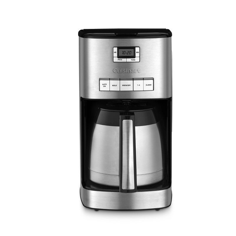 slide 1 of 4, Cuisinart 12-Cup Programmable Coffeemaker - Stainless Steel - DCC-3850TG: Thermal Carafe, LCD Display, Auto Shut-Off, 1 ct