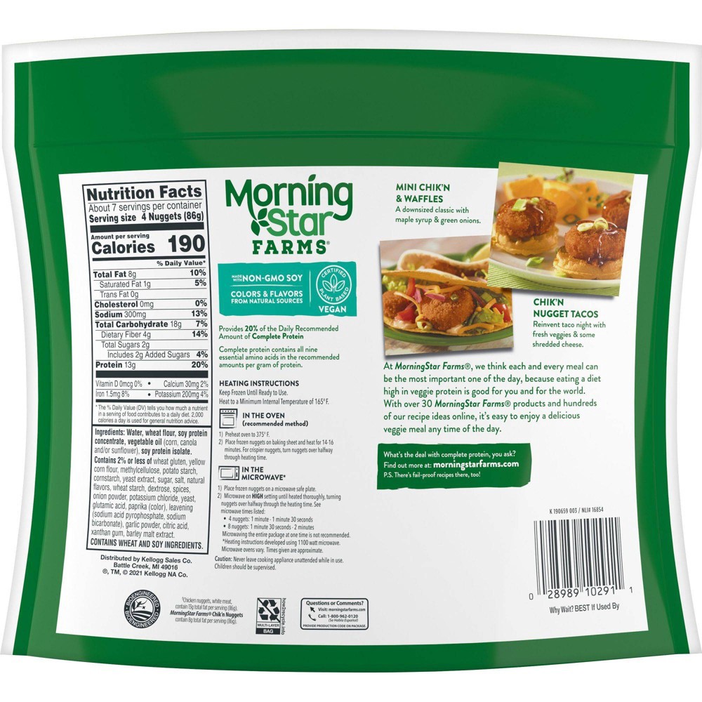 MorningStar Farms Original Meatless Chicken Nuggets 21 oz Shipt