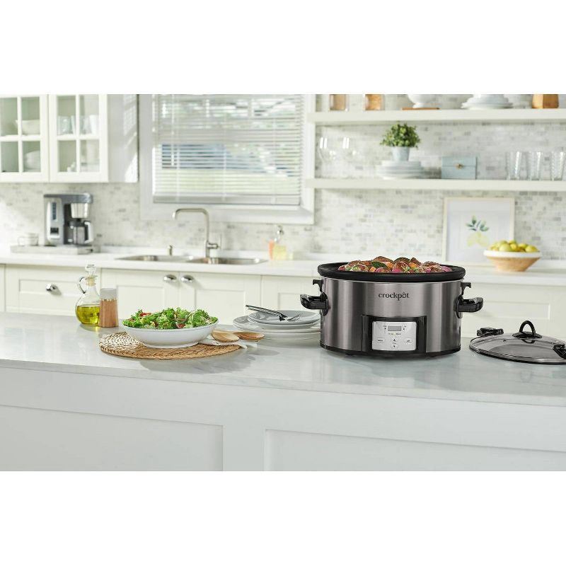 slide 6 of 12, Crock-Pot 7qt Cook & Carry Programmable Slow Cooker - Stainless Steel, 7 qt