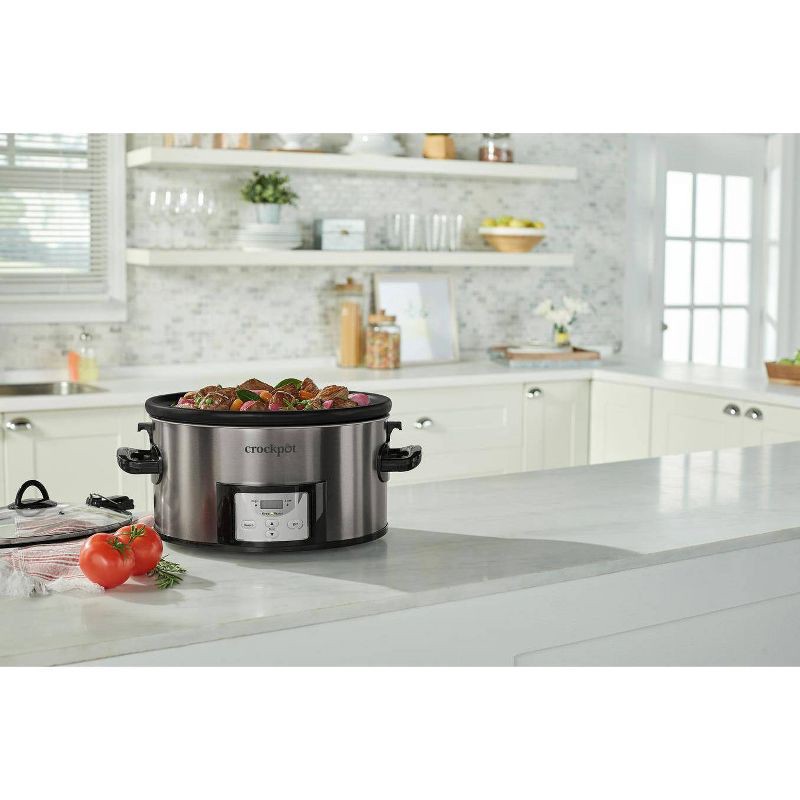 slide 8 of 12, Crock-Pot 7qt Cook & Carry Programmable Slow Cooker - Stainless Steel, 7 qt