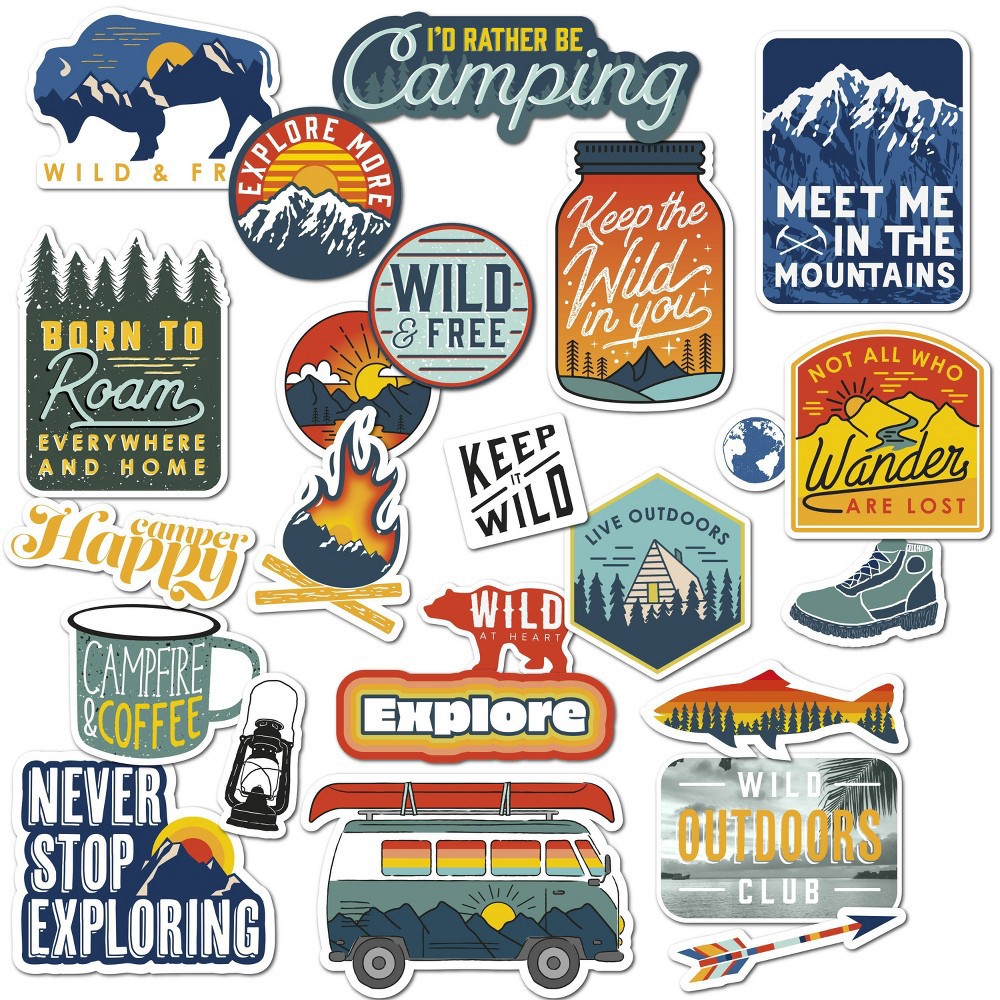slide 3 of 3, Zak Designs Outdoors Vinyl Stickers 24pc, 24 ct