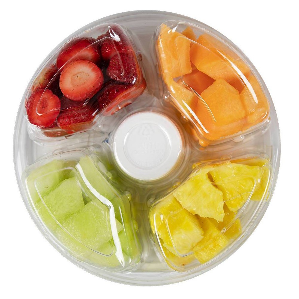 slide 3 of 3, Crazy Fresh Round Fruit Tray with Dip - 2.5lb, 2.5 lb