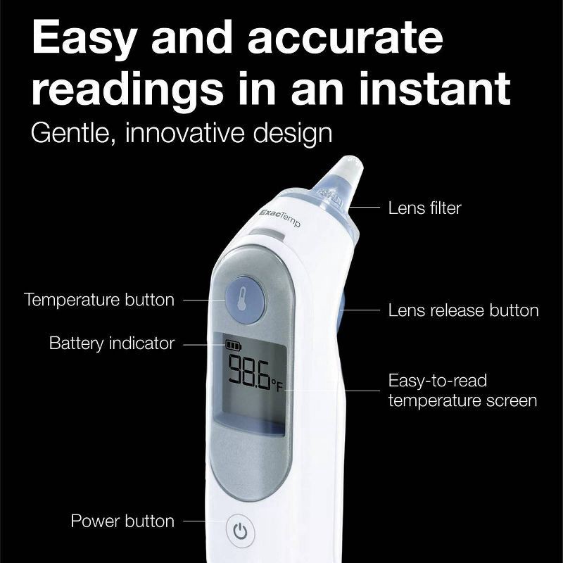 slide 4 of 8, Braun Thermoscan Ear Thermometer with ExacTemp Technology, 1 ct