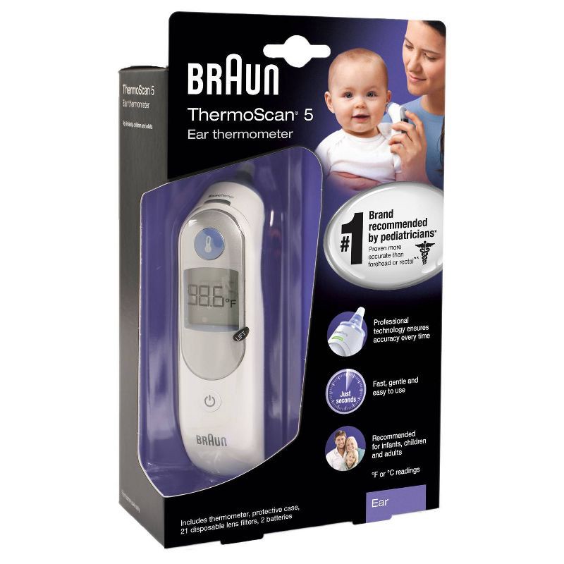 slide 7 of 7, Braun Thermoscan Ear Thermometer with ExacTemp Technology, 1 ct