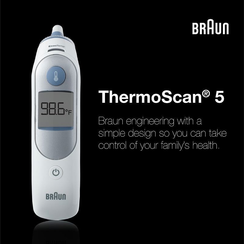 slide 8 of 8, Braun Thermoscan Ear Thermometer with ExacTemp Technology, 1 ct