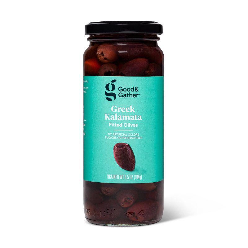 slide 1 of 3, Greek Pitted Kalamata Olives - 6.5oz - Good & Gather™, 6.5 oz