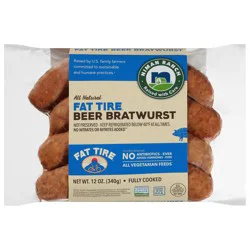 Niman Ranch Fat Tire All-Natural Beer Bratwurst - 12 oz