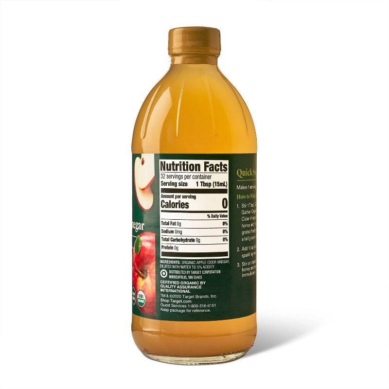 slide 2 of 3, Organic Apple Cider Vinegar - 16 fl oz - Good & Gather™, 16 fl oz