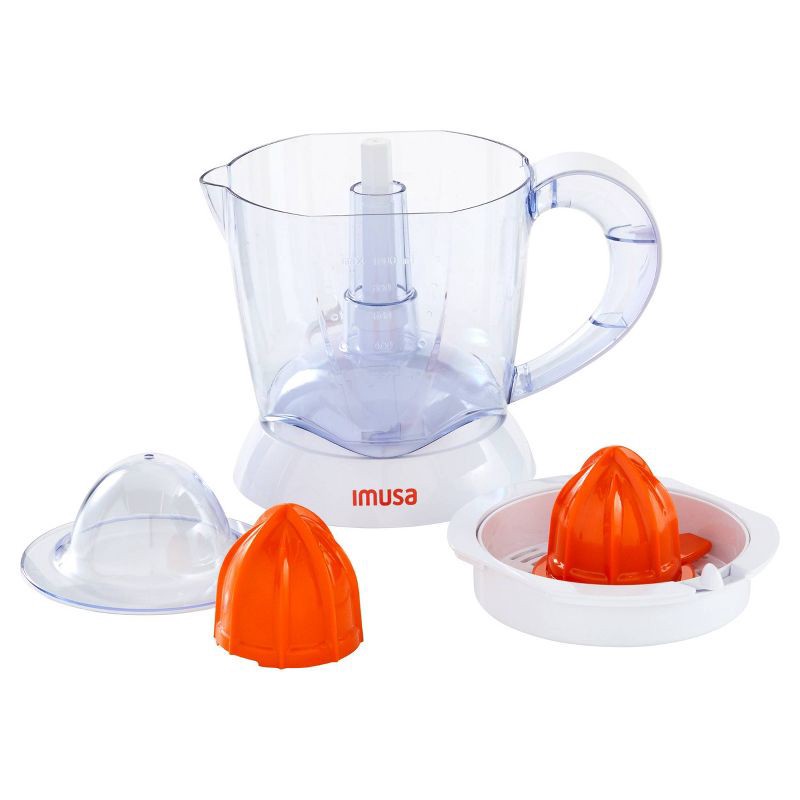 slide 2 of 5, IMUSA 34oz Electric Citrus Juicer, 25 Watts - White: Lemon Juice Maker, Plastic, 90-Day Warranty, 2.3 lbs, No Speeds, 34 oz