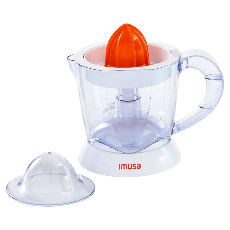 slide 3 of 5, IMUSA 34oz Electric Citrus Juicer, 25 Watts - White: Lemon Juice Maker, Plastic, 90-Day Warranty, 2.3 lbs, No Speeds, 34 oz