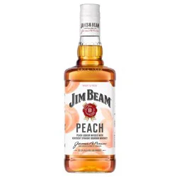 Jim Beam Peach Bourbon Whiskey - 750ml Bottle