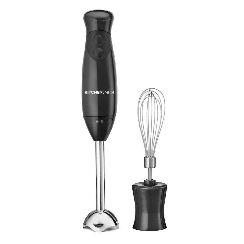 slide 1 of 6, KitchenSmith by Bella Immersion Blender - Black: 250W Handheld Mixer, 2 Speeds, Whips & Purees, Plastic, 2-Year Warranty, 1 ct