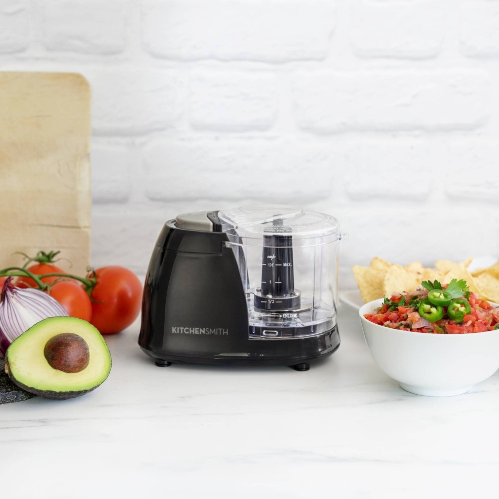 slide 7 of 7, KitchenSmith 1.5 Cup Mini Chopper - Black, 1 ct
