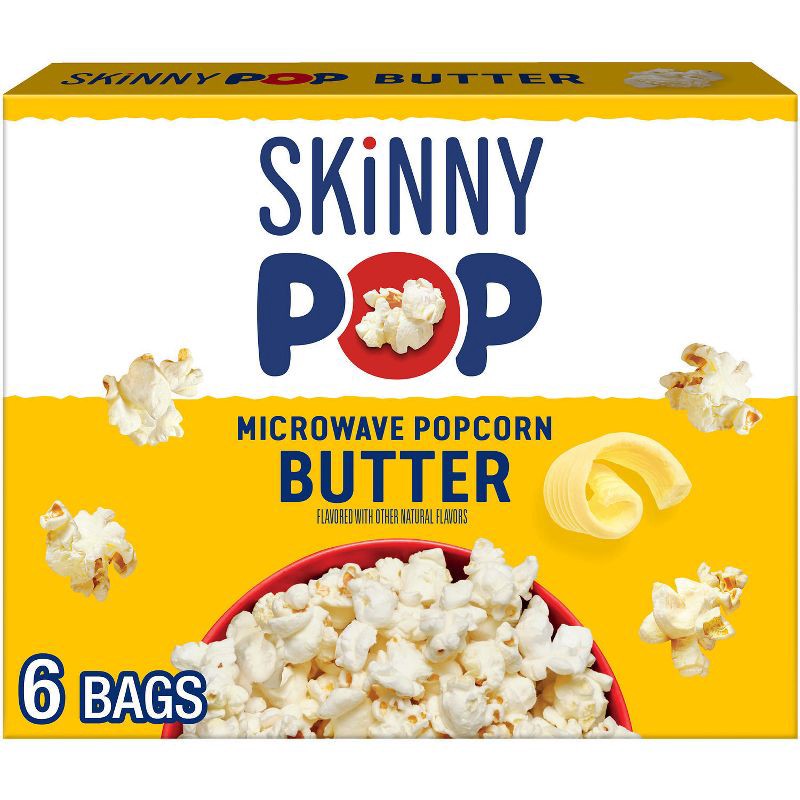 slide 1 of 11, SkinnyPop Butter Microwave Popcorn Multipack - 16.8oz/6ct, 16.8 oz, 6 ct