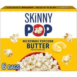 SkinnyPop Butter Microwave Popcorn Multipack - 16.8oz/6ct