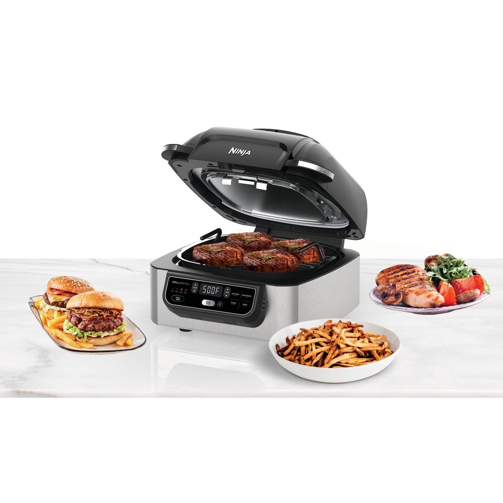 slide 8 of 8, Ninja Foodi 4qt 5-in-1 Indoor Grill and Air Fryer - AG301, 4 qt