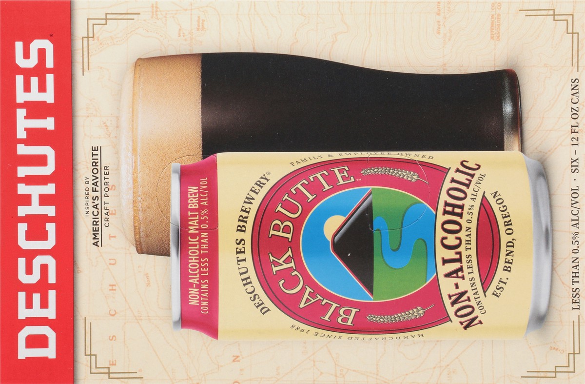 slide 5 of 9, Deschutes Brewery Black Butte, Non-Alcoholic, Craft Beer, 0.5%ABV, 6 ct