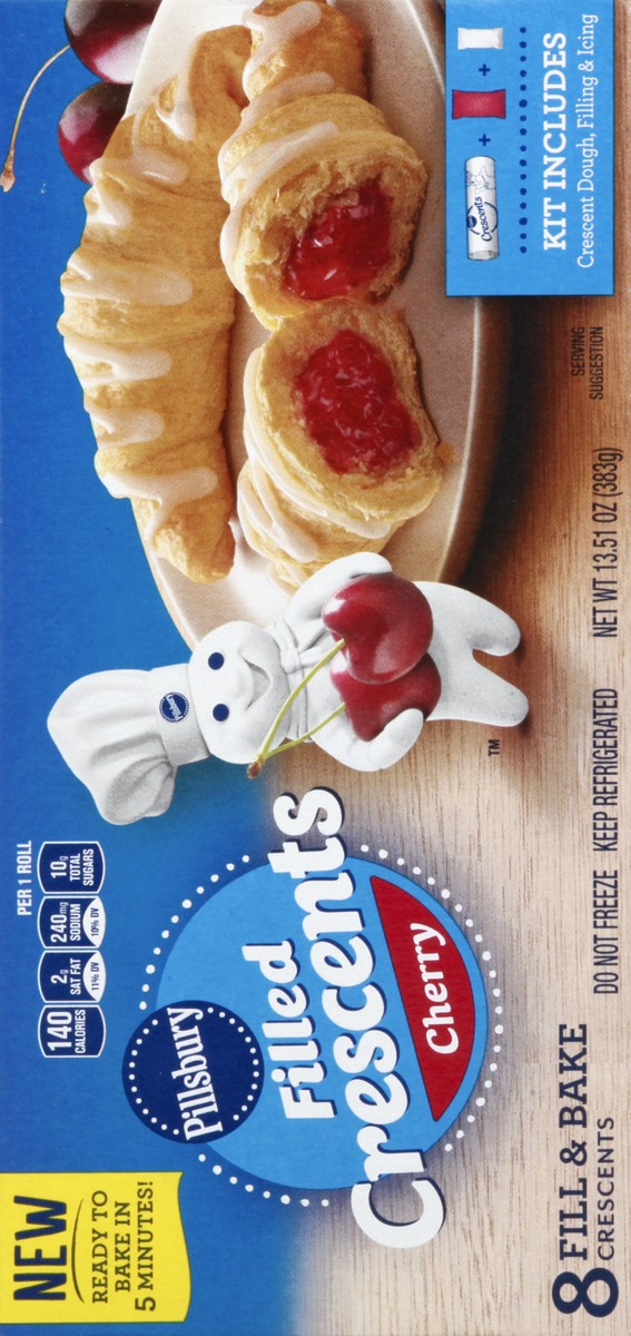 slide 2 of 9, Pillsbury Filled Crescents, Cherry Filling, 8ct., 13.51 oz., 8 ct