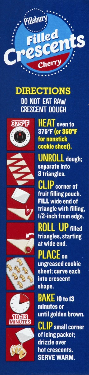 slide 7 of 9, Pillsbury Filled Crescents, Cherry Filling, 8ct., 13.51 oz., 8 ct