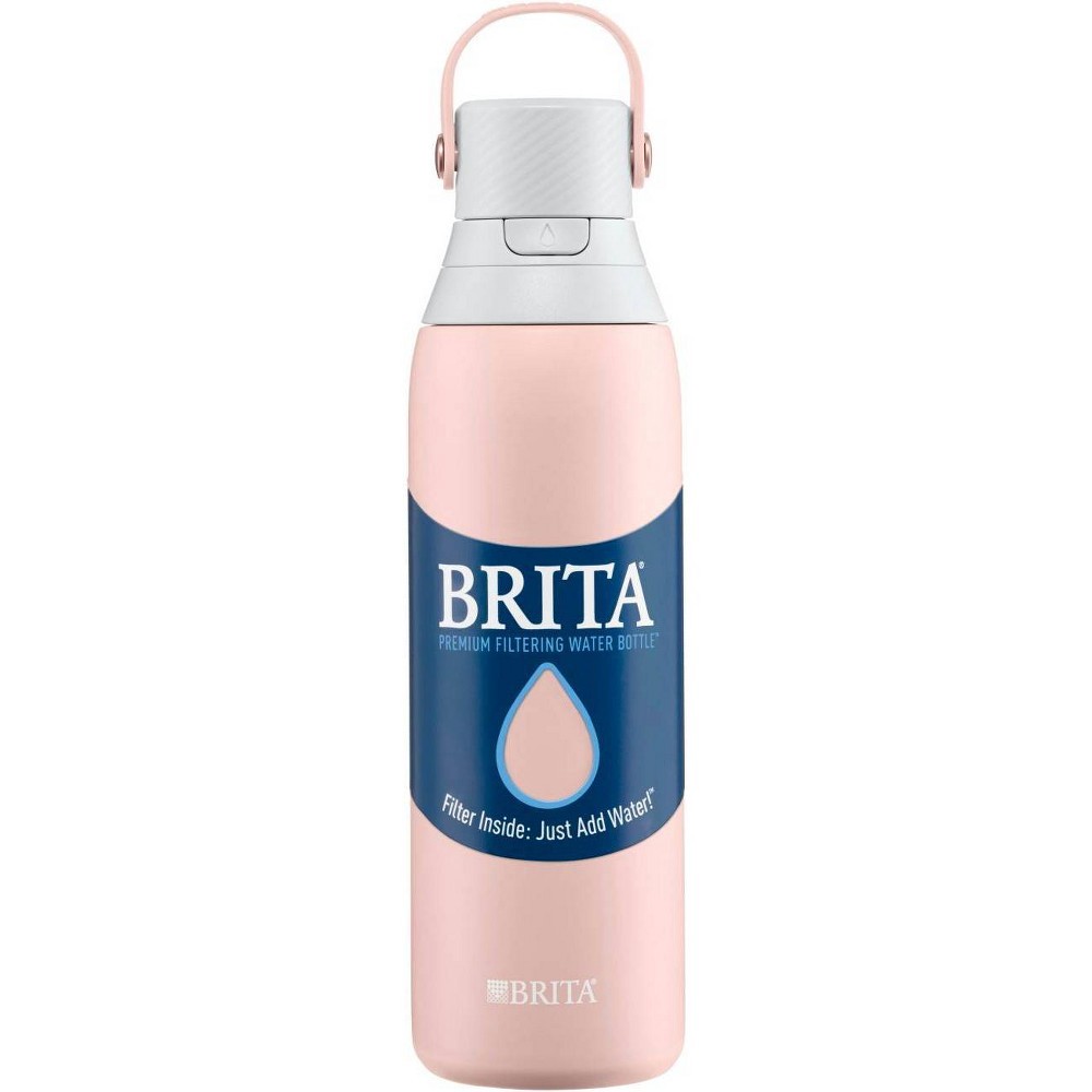slide 5 of 7, Brita 20oz Premium Double-Wall Stainless Steel Insulated Filtered Water Bottle - Pink, 1 ct