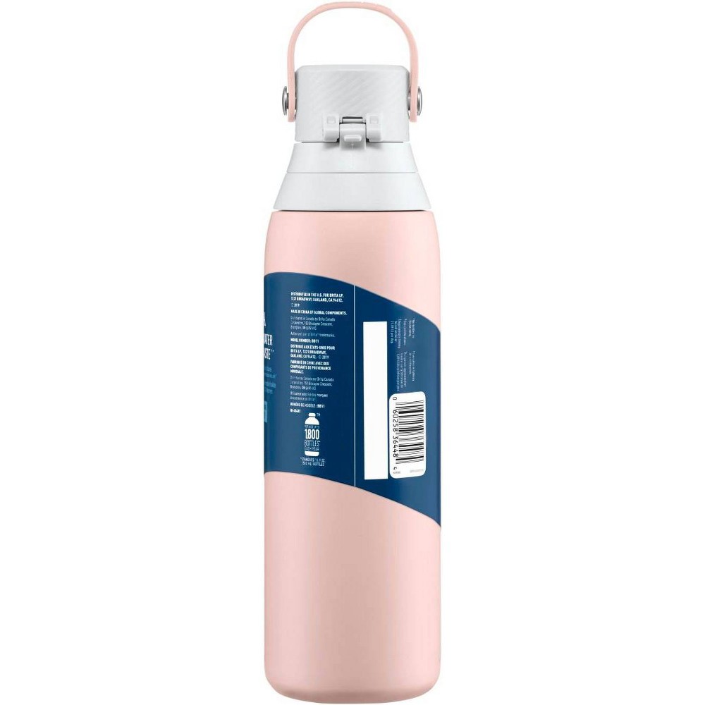 slide 6 of 7, Brita 20oz Premium Double-Wall Stainless Steel Insulated Filtered Water Bottle - Pink, 1 ct