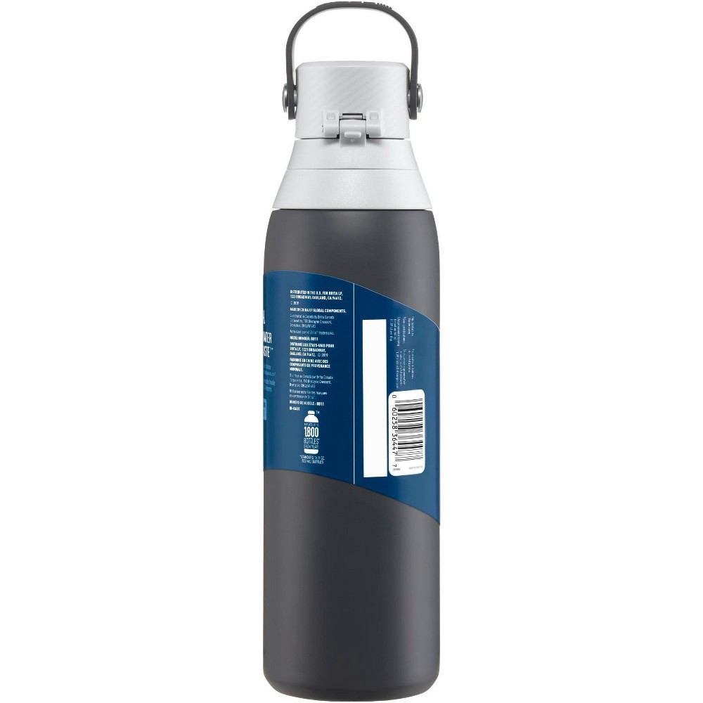 slide 5 of 9, Brita 20oz Premium Double-Wall Stainless Steel Insulated Filtered Water Bottle - Dark Gray, 1 ct