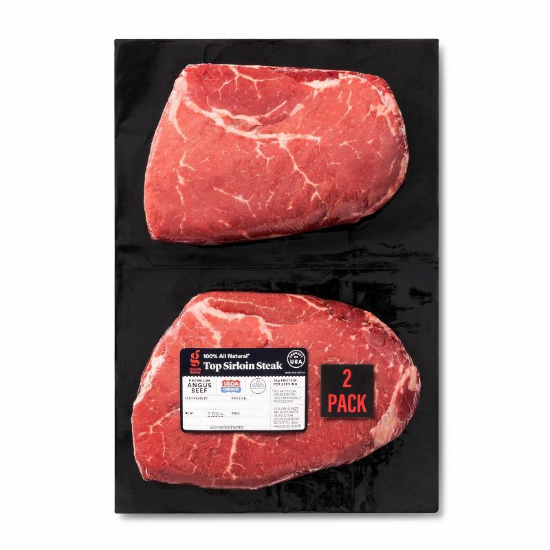 slide 1 of 4, USDA Choice Top Sirloin Steak - 1.13-2.75 lbs - price per lb - Good & Gather™, per lb