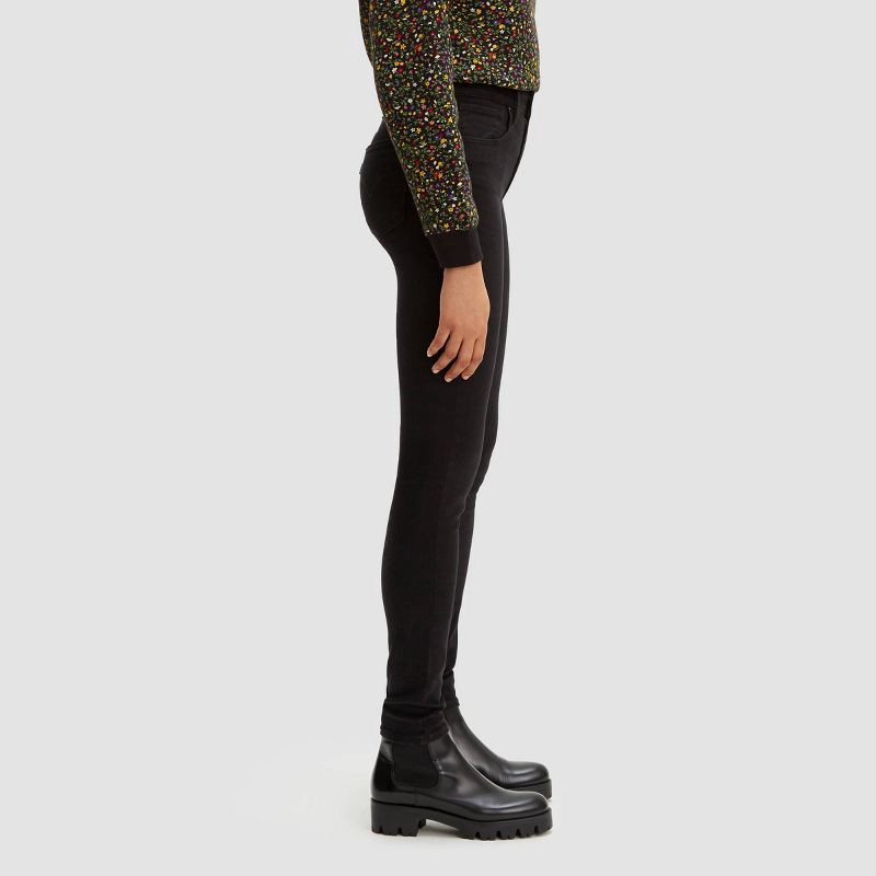 slide 2 of 3, Levi's® Women's 721™ High-Rise Skinny Jeans - Soft Black - 31: Heavyweight Denim, Super Stretch, Ankle Length, 1 ct
