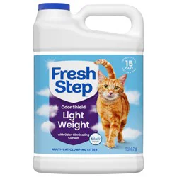 Fresh Step Odor Shield Light Weight Multi Cat Clumping Litter with Febreze Freshness, 11.5 lb