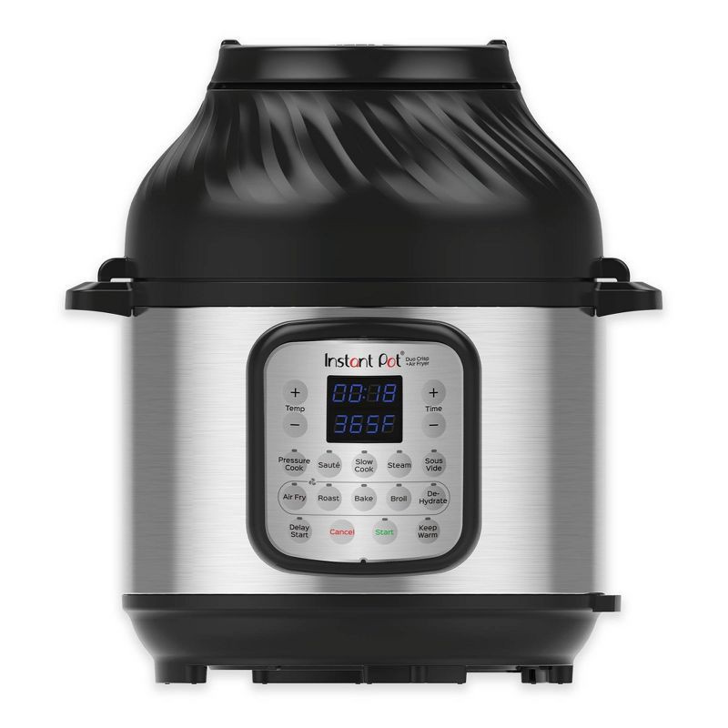 slide 1 of 1, Instant Pot 8 qt 11-in-1 Air Fryer Duo Crisp + Electric Pressure Cooker, 8 qt