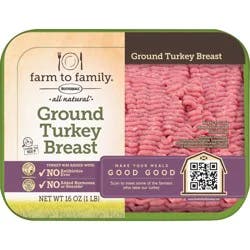Butterball Farm to Family Ground Turkey Breast - 16oz