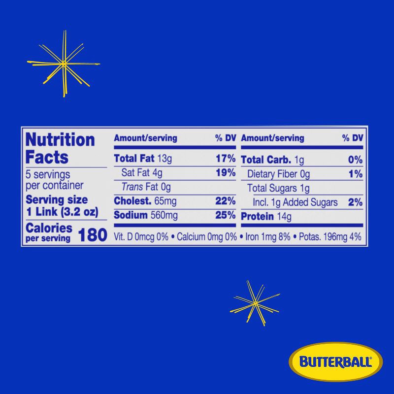slide 4 of 6, Butterball All Natural Sweet Italian Style Lean Turkey Sausage - 16oz, 16 oz