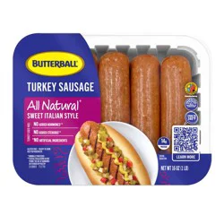 Butterball All Natural Sweet Italian Style Lean Turkey Sausage - 16oz