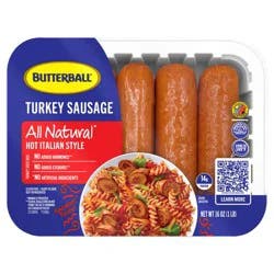 Butterball All Natural Hot Italian Style Lean Turkey Sausage - 16oz