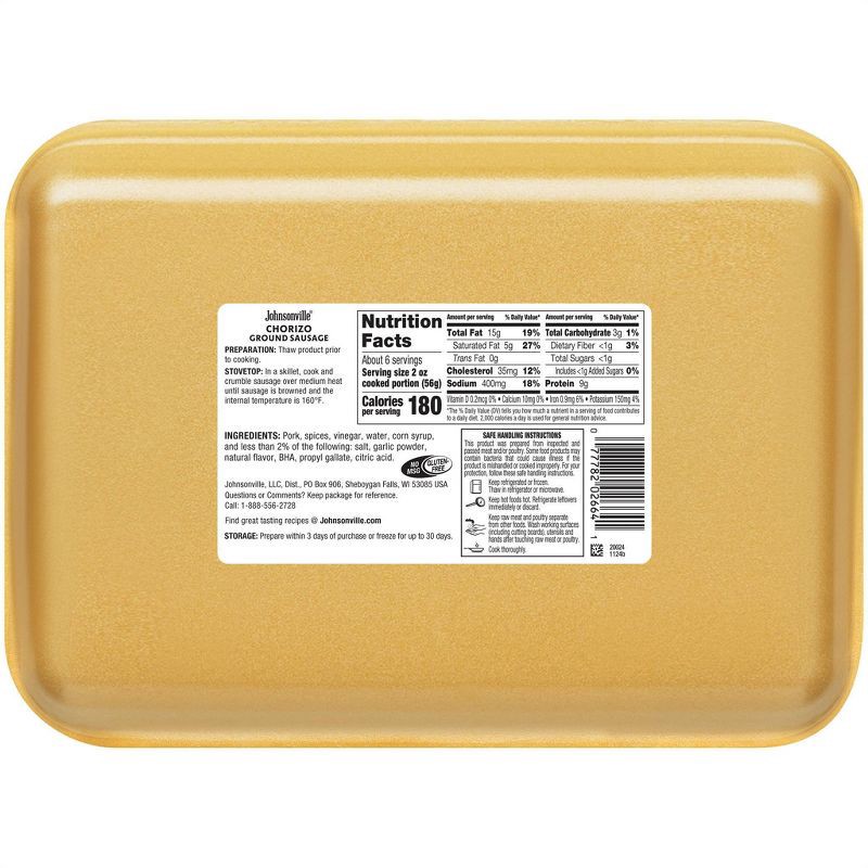slide 2 of 8, Johnsonville Chorizo Ground Sausage - 16oz, 16 oz
