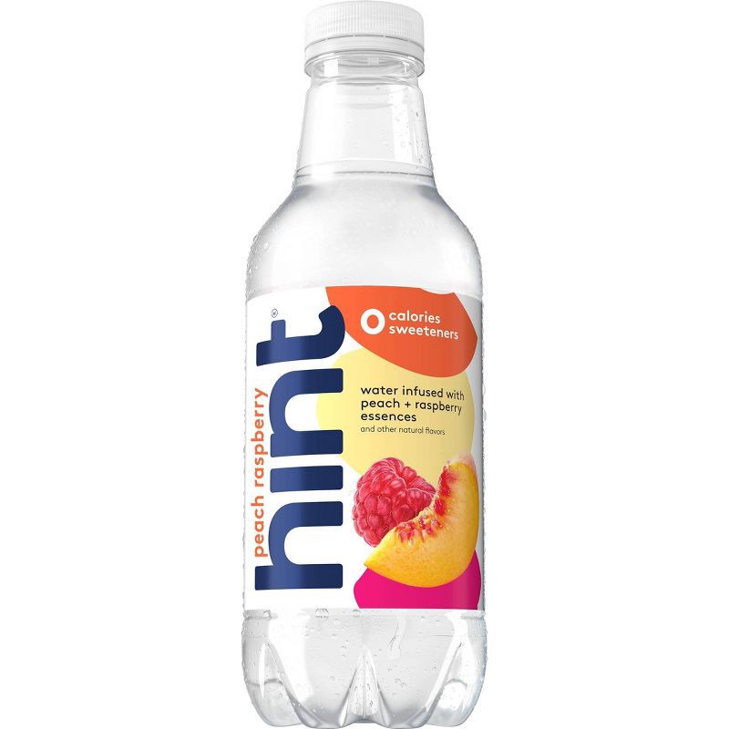 slide 1 of 4, hint Peach Raspberry Flavored Water - 16 fl oz Bottle, 16 fl oz