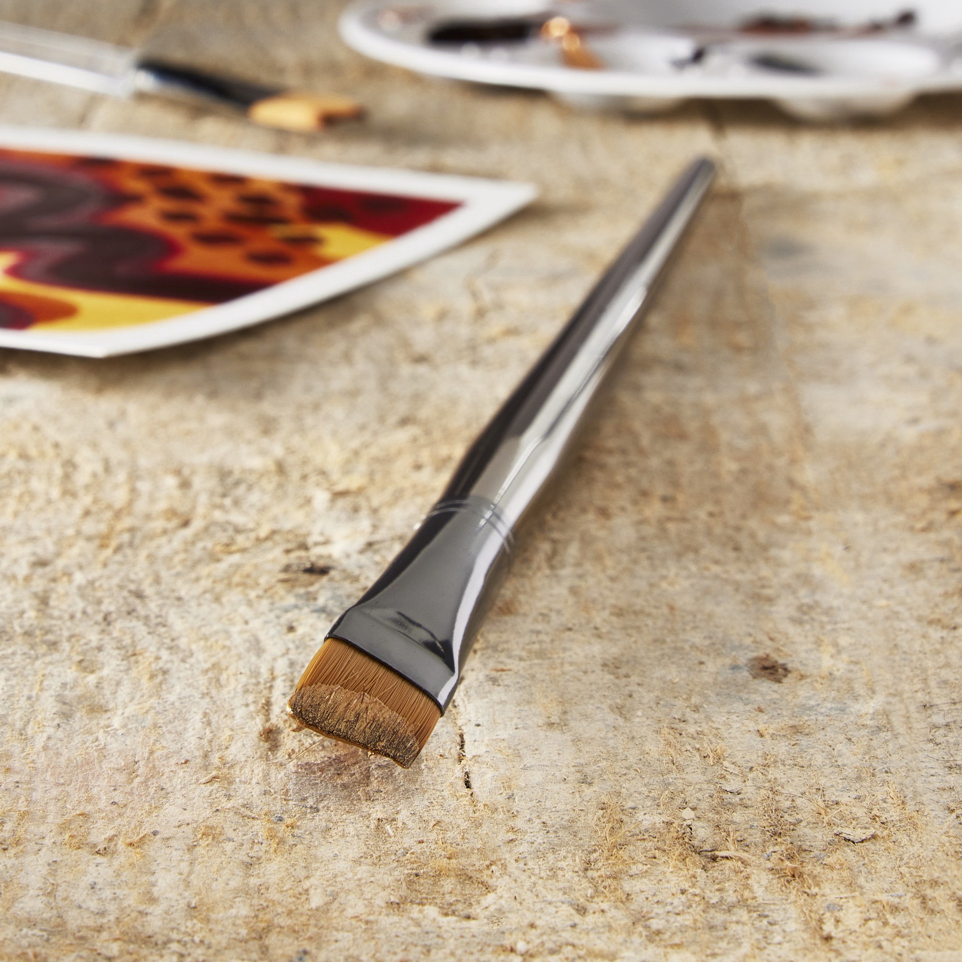 slide 2 of 2, Royal & Langnickel Zen Series 43 Long Handle Angular Brush, series 43